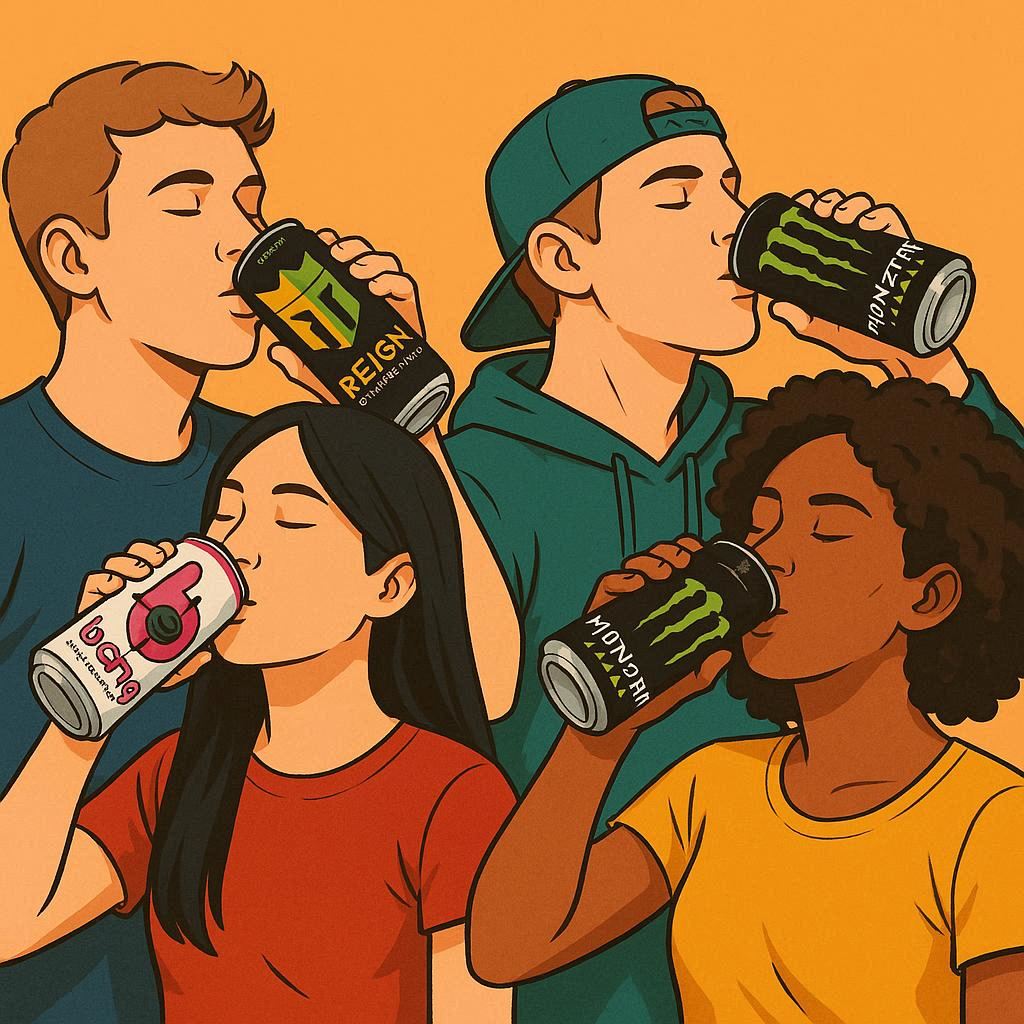 고카페인 에너지음료를 마시는 사람들