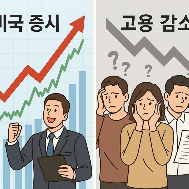 고용위축과 미증시 상승