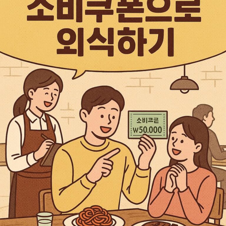 민생회복 소비쿠폰으로 식사하기