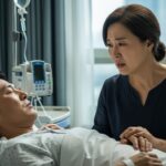 병원에 입원한 중년 남성