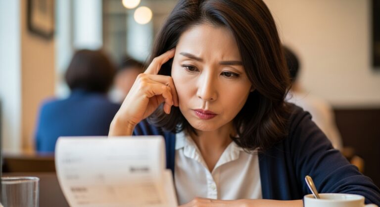 고민하는 중년 여성